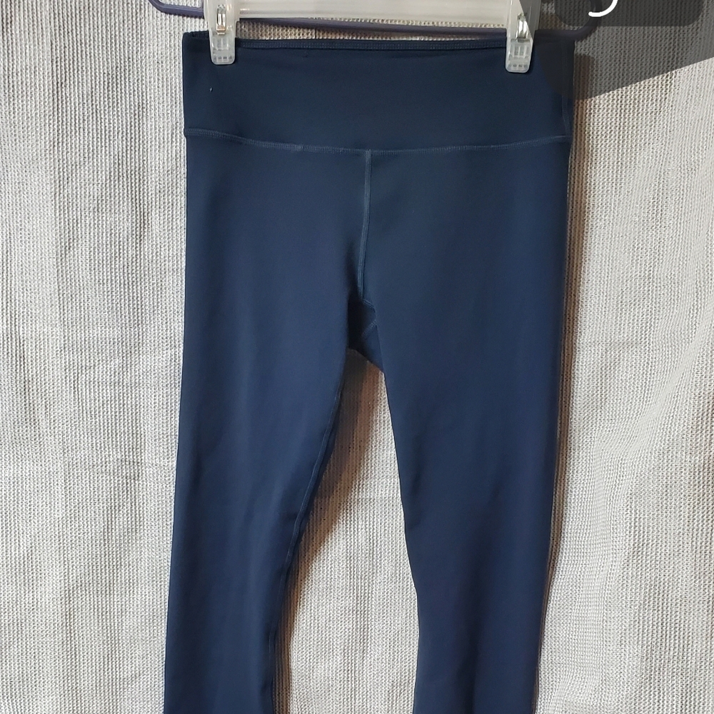 Active USA Blue Leggings Stretchy Full-Length Performance